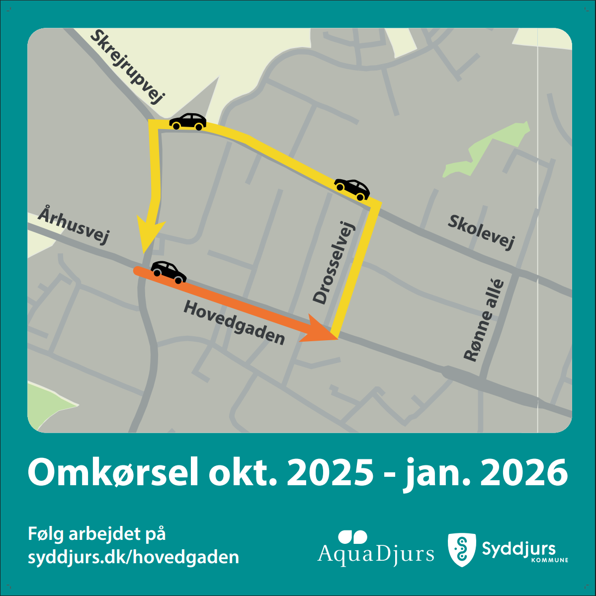 Omkørsel okt. 2025 - jan. 2026